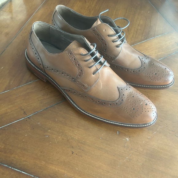 Men\'s Joseph Abboud Brown Brogue Dress Shoes - Brand New